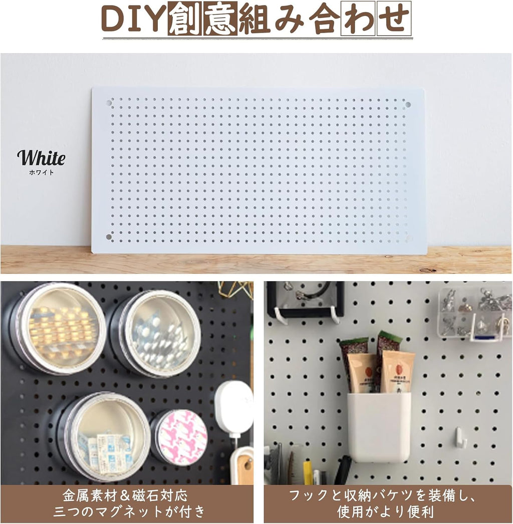 DEWEL Peg Board,Metal Pegboard Panels, Metal PegBoard Organizer with Accessories - Image 6