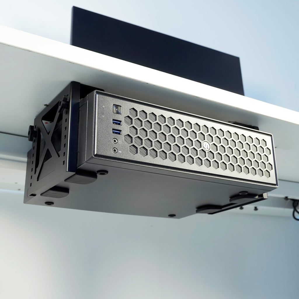 Adjustable Under Desk PC or NAS Mount Bracket Holder，Compatible with Desktop NAS(Network Attached Storage),CPU,UPS,Small Form Factor Desktop Tower.Xbox Series x,OptiPlex7000/7010 - Image 4