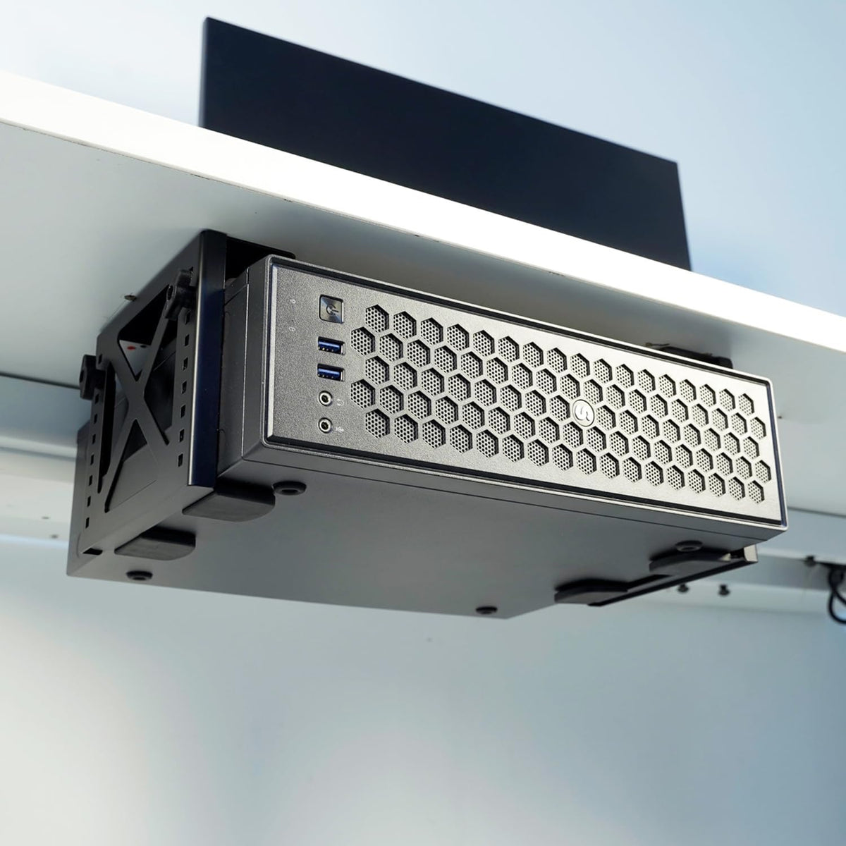 Adjustable Under Desk PC or NAS Mount Bracket Holder，Compatible with Desktop NAS(Network Attached Storage),CPU,UPS,Small Form Factor Desktop Tower.Xbox Series x,OptiPlex7000/7010 - Image 4