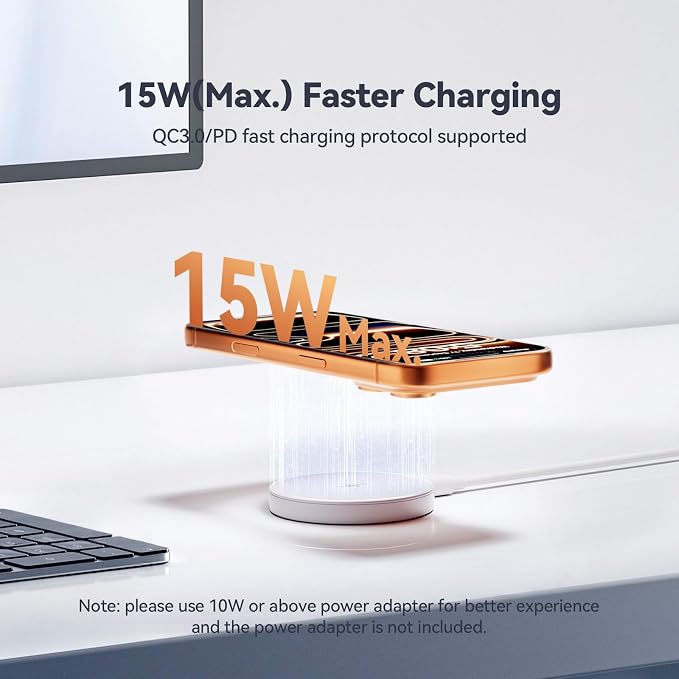 MagSafe Charger 2 Pack 15W Magnetic Wireless Charger Fast Charging Pad | With two 4.2FT USB-C cables and two USB-A to USB-C adapters, compatible with iPhone 17/16/15/14/13/12 and AirPods 4/3/2/Pro - Image 2