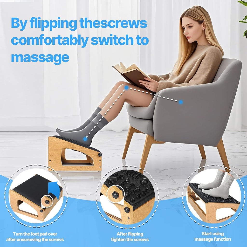Ergonomic Foot Rest Under Desk,4 Adjustable Height Foot Stool - Image 3