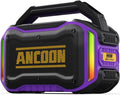 ANCOON Speakers Bluetooth Wireless: 80W(Peak) Loud Speaker with Bass, 20H Playtime, IPX6 Waterproof, Large Jobsite Speakers for Work, Outdoor, Workshop, Garage, Portable Speaker with TWS (Purple) by ANCOON