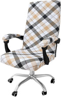 Smiry Office Computer Chair Cover with Armrest Covers, Khaki and Black by Smiry
