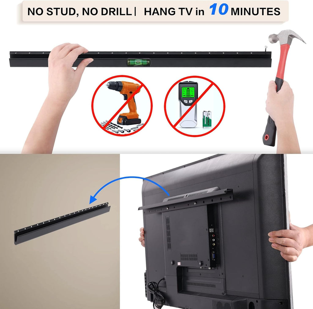 No Stud No Drill TV Wall Mount for 32-75 Inch TVs up to 150 lbs - Image 3