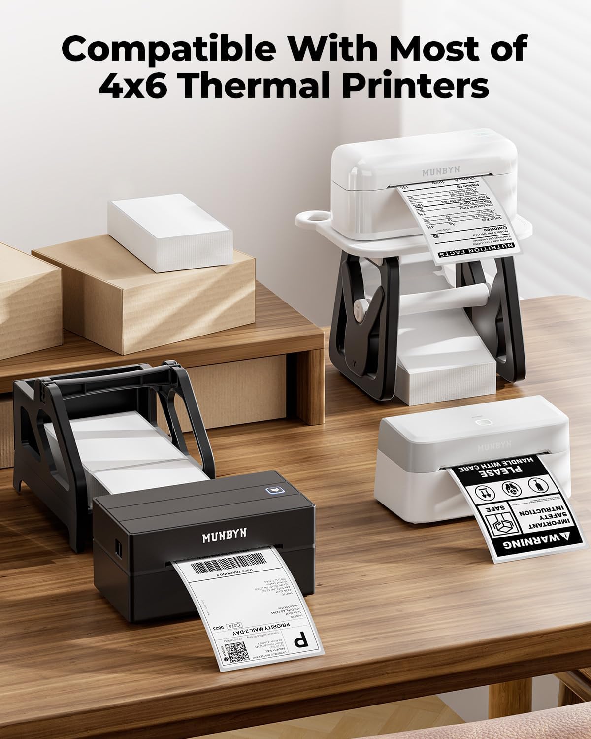 MUNBYN 4x6 Thermal Printer Labels, Commercial Grade, 220 Sheets/Stack - Image 3