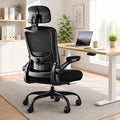 Ergonomic Office Chair for Long Hours, Adjustable Padded Lumbar Support for Lower Back Relief, 330 lb Capacity, Comfortable Computer Desk Chair for Home Office, Work & Study by DesignedforFocusedHours