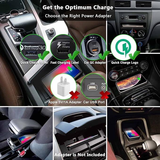 Wireless Car Charger Qi Charging Pad Fast 15W 10W 7.5W Quick Charge Adapter for iPhone 14 13 12 Mini 11 Pro Max 8 Plus X XR Xs Airpods LG Samsung Note Galaxy Buds S9 S10 S20 S21 S22 S23 Android Phones - Image 5