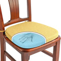 SINOSSO 1 Pack Memory Foam Chair Cushions for Dining Chair, Friendly Woven Fabric 16" U-Shape Comfortable Kitchen Chair Pad, Removable Slip Resistant Seat Cushion (1 Piece, Yellow) by SINOSSO