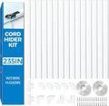 Yecaye 235in Wall Cord Hider for 2-3 Cords, W1.18in H0.63in, White | Large Cord Covers for Wires on wall, On-Wall Cord Cover Cable Concealer by Yecaye
