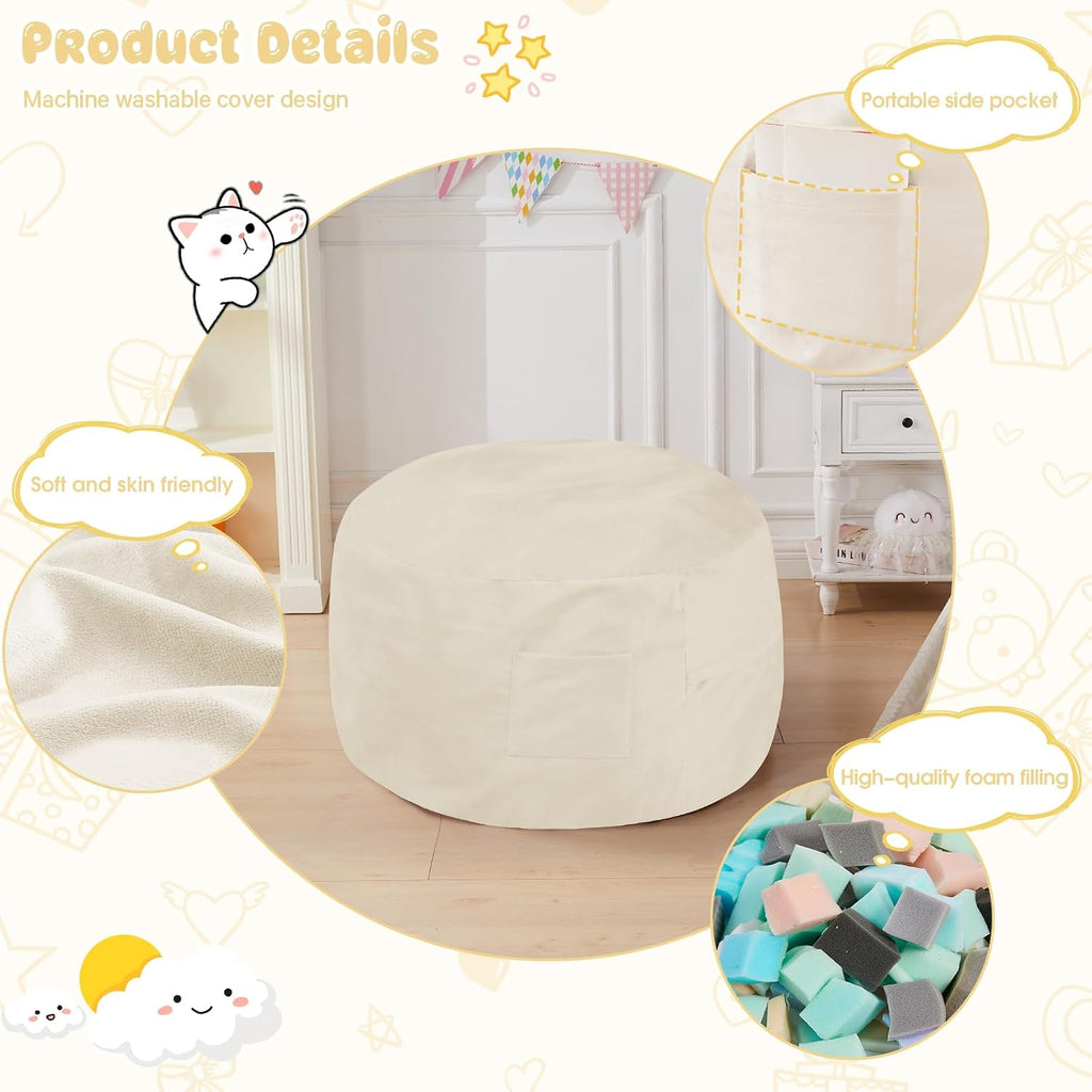 Bean Bag Chairs for Kids- Small Bean Bag Convertible Floor Sofa - Image 6