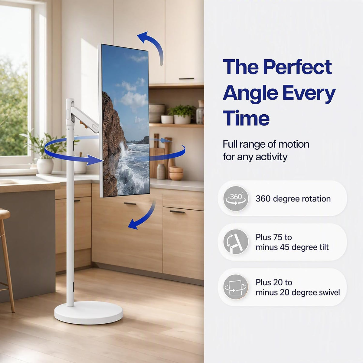 VIVO Mobile TV Cart for 17" to 43" Screens, Holds 37.4 lbs - Image 5
