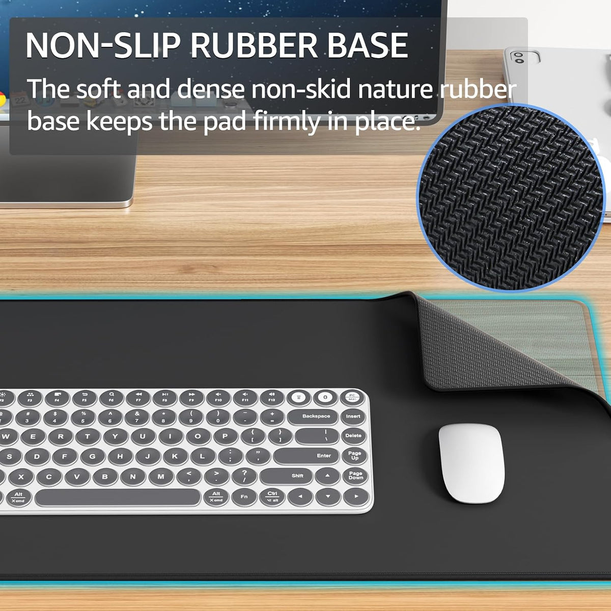 KTRIO Large Gaming Mouse Pad Desk Mat for Gamer, 31.5" x 15.7", Black, XXL - Image 4