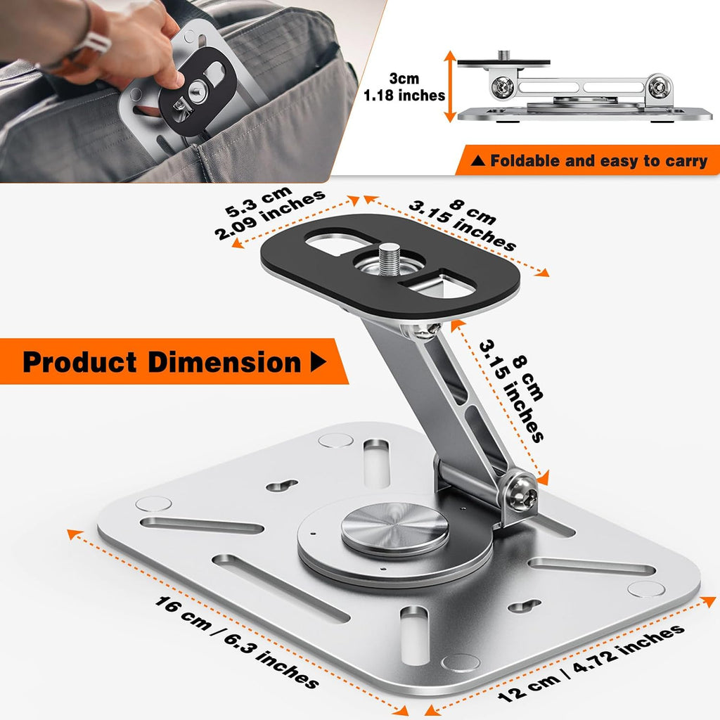 3-in-1 Mini Projector Mount, Wall and Ceiling Mount with 1/4-Inch Thread - Image 7