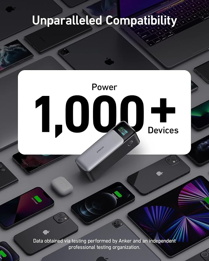 Anker 737 Power Bank, 140W 24,000mAh 3-Port Laptop Charger, Smart Display | Fast Multi-Device Charging, for iPhone 16 / 15 / 14 Series, Vision Pro, Samsung, MacBook, and More - Image 7