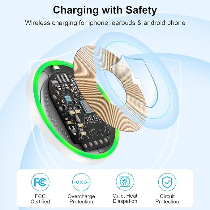 Wireless Charger Fast Charging Pad 15W with 18W Quick Charger Block Cargador Inalambrico Compatible with Samsung Galaxy S25 Edge Ultra S25+ S25 Plus Z Fold 6 Flip 6 5 S24 S24+ S24 S23 FE S22 S21 S20 - Image 5