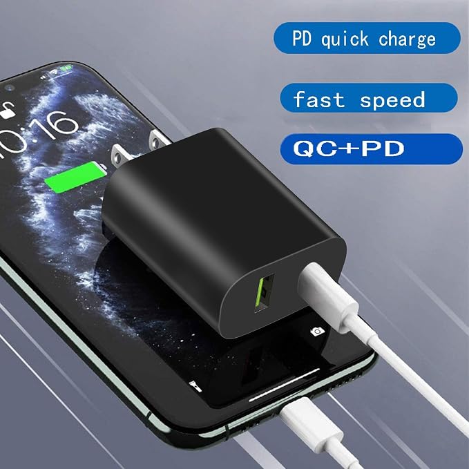 2 Pack USB C Charger Block, Dual Port Type C Wall Charger Fast Charging | 20W Power Adapter Cube for iPhone 14/14 Pro/14 Pro Max/14 Plus/13/12/11, XS/XR/X, iPad, Samsung, More - Image 3