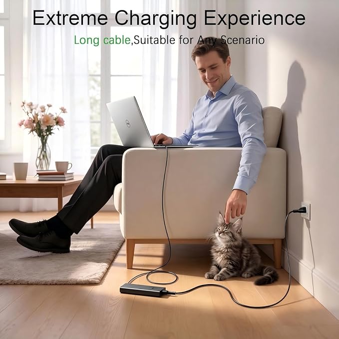 130W USB C Laptop Charger Compatible with Dell Precision 5530 5550 5560 5570 5750 5760 5770,Latitude 5401 5411 5501 5511 5520,XPS 15 17 9575 9500 9700 Power Supply Cord (DA130PM170 HA130PM170 0K00F5) - Image 7