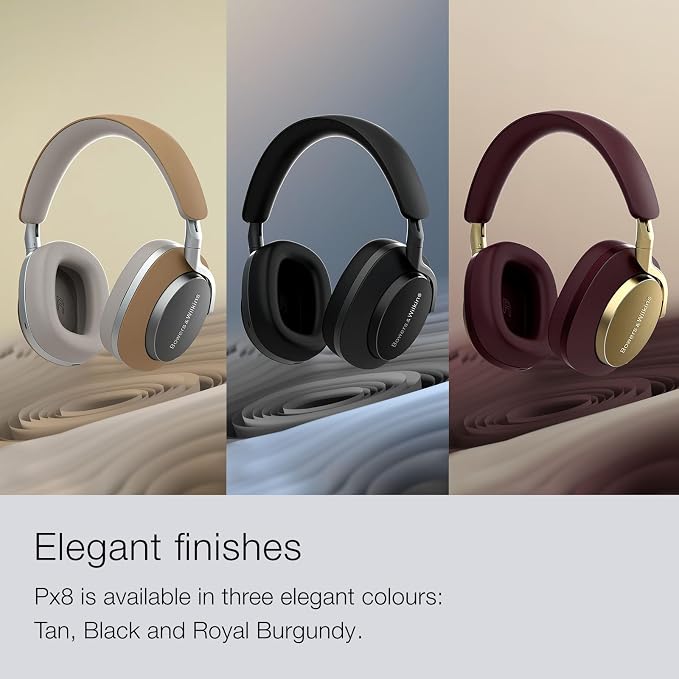 Bowers & Wilkins Px8 Over-Ear Wireless Headphones, Tan - Image 8