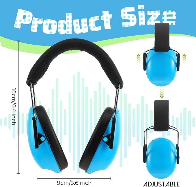 12 Pcs Kids Noise Cancelling Headphones Ear Muffs Fresh Style | Ear Protection for Kids Adults 27dB Noise Reduction Hearing Earmuff for Autism Sensory Relief Concerts Fireworks Studying - Image 4
