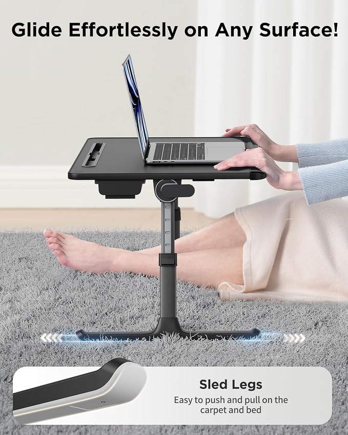 SAIJI Laptop Desk for Bed [XXL Extra Large] with Upgraded Book Stand | Multi-Purpose Lapdesk Bed Tray Desk for Working Writing Reading Drawing Couch Sofa Chair Floor - Image 9