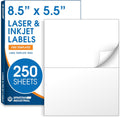 8.5" X 5.5" Matte White Printable Half Sheet Shipping Labels by Spartan Industrial