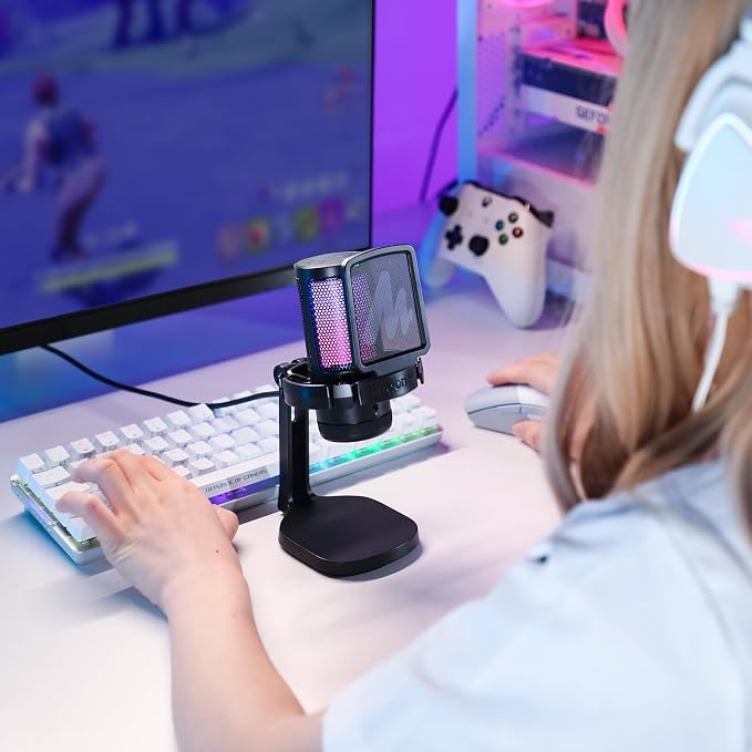 MAONO DGM20 USB Gaming Microphone for PC with Clear Voice & RGB Lighting | Noise Reduction, Tap-to-Mute, Gain Control and Plug & Play for Discord, Streaming, Podcasting, Chat and PS5/PS4 Gaming - Image 8