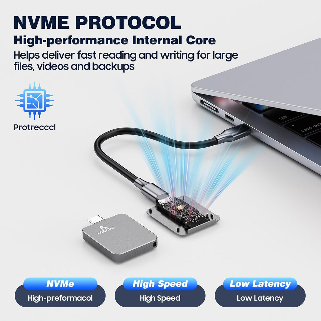 2TB Mini Portable External SSD, USB 3.2 Gen2x2 20Gbps, Up to 1050MB/s - Image 4