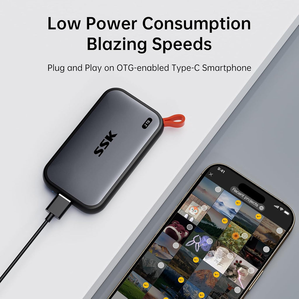 SSK Portable SSD 4TB External Solid State Hard Drive USB C Up to 1050MB/s - Image 4