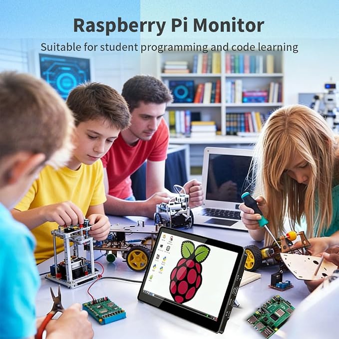 10.1” Touch Screen Monitor, IPS 1280x800 Small USB-C Secondary Display, 10-Point Touch, HDMI, VESA, Dual Speakers, Mini Monitor for Laptop PC Rasp Pi - Image 6