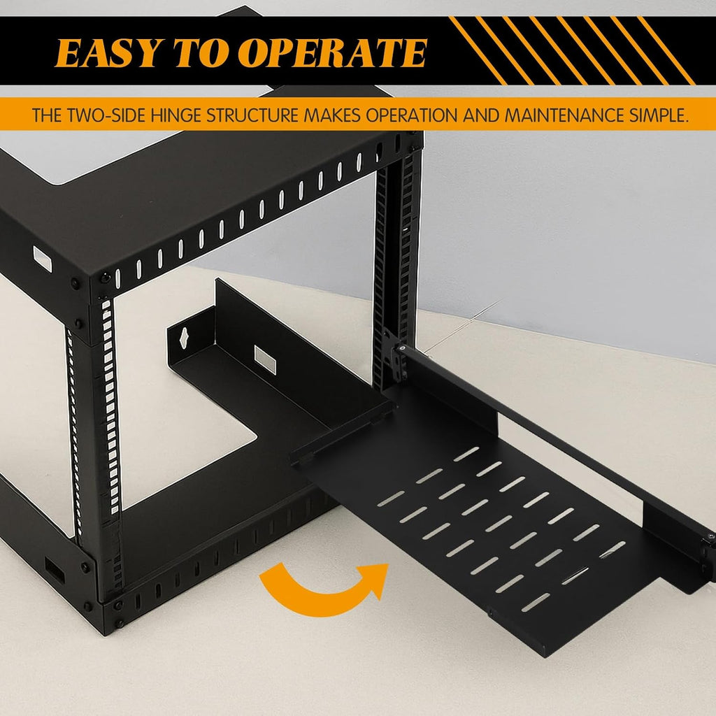 Blulu 2 Pack Mini Rack Mount Compatible with Dell Optiplex Micro Form Factor Case, 1U Hinged Server Rack Shelf for 19 inch Cabinet - Image 7