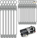 Silicone Cable Ties, Cord Organizer Cable Management,2Sizes-Grey | Reusable Cord Ties for Electronics, Office Desk Accessories, Home Travel Essentials, Easy to Use, 4.2 Inch & 7.1 Inch-16Pcs by ELECTRONICSORGANIZATION