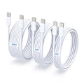 3-Pack USB-C to USB-C Fast Charging Cable for iPhone 17, 16,15 – White | Type-C Power Cord, (60W 3ft/6ft/10ft), Compatible with iPhone 17,16,15 Pro Max, iPad, & for Samsung Galaxy S26, S25, S24 by TZBAY
