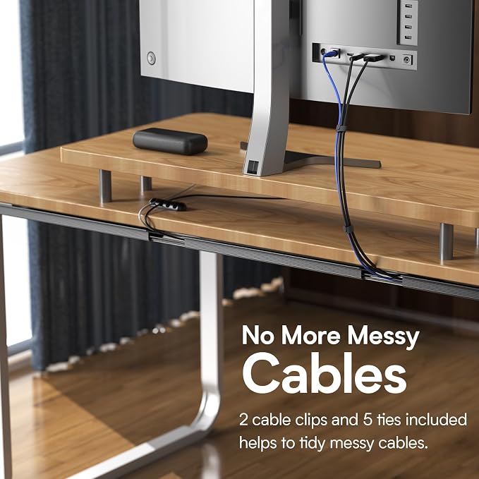 Delamu 4 Pack Cord Organizers for Desks, 62.8in Cable Organizer Cable Management Under Desk, Self Adhesive Wire Management Raceway, Desk Organizers and Accessories for Office&Home Organization, Black - Image 5