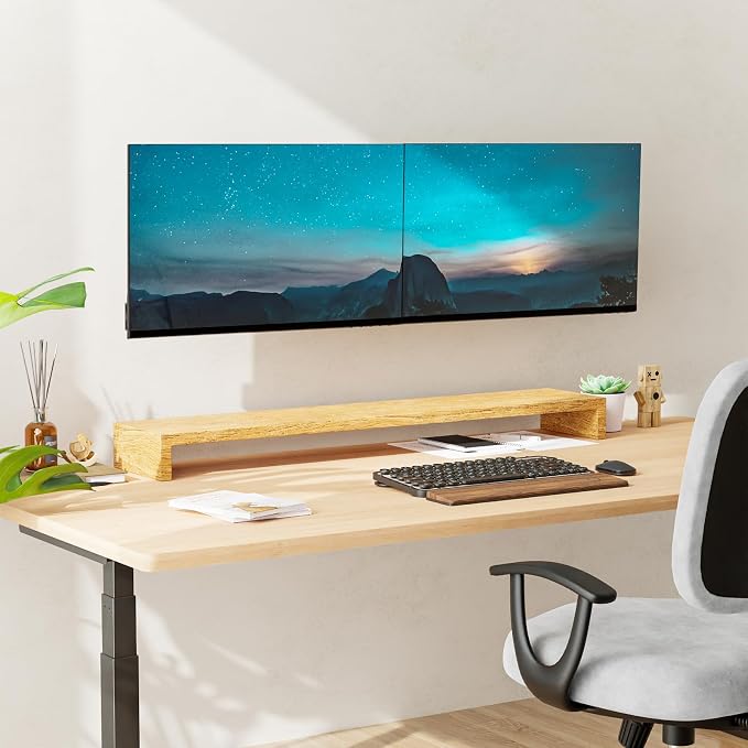 PUTORSEN Dual Monitor Wall Mount, Horizontal Assembly Mount for 2 Monitor Screens up to 27 inches,Max. 10kg, VESA 75x75/100x100mm - Image 7