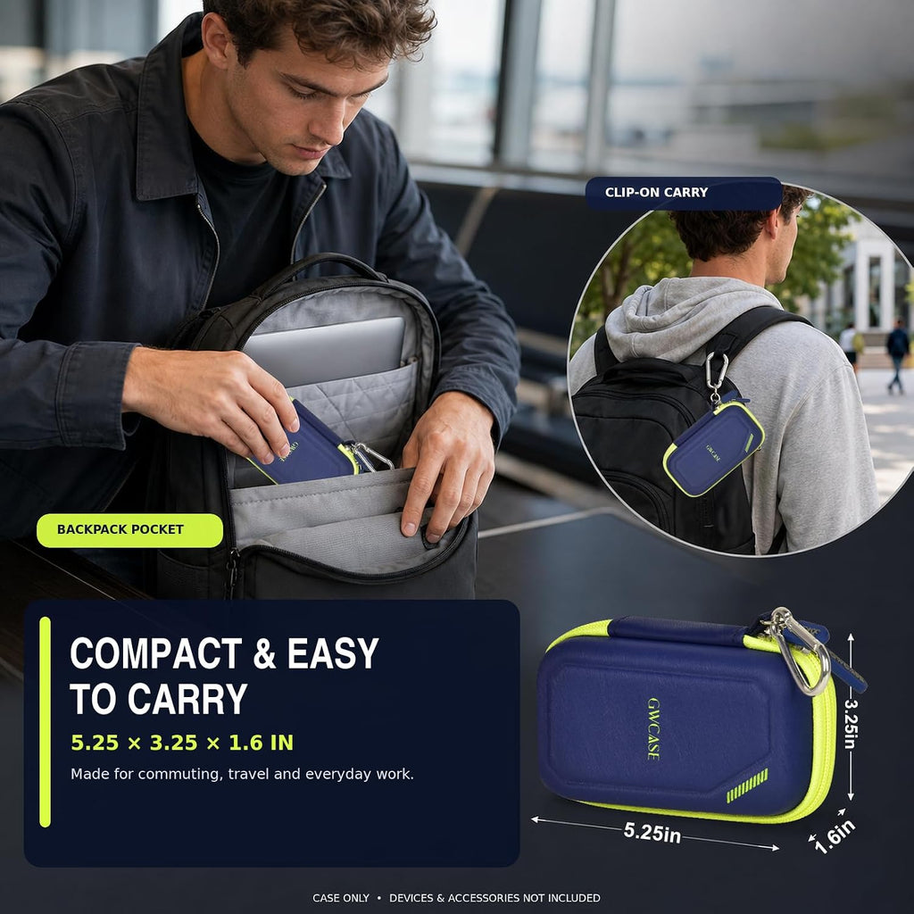 Hard Case Compatible with SanDisk Extreme PRO/for SanDisk 500GB 1TB 2TB 4TB Portable External SSD. Carrying Travel Holder for Crucial X8 External Solid State Drive (Navy Blue with SD Card Pocket) - Image 4