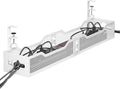 Under Desk Cable Management Tray White, Litwaro Cable Management Under Desk No Drill, 25'' Cable Tray with Clamp for Wire Management, Cord Organizer for Office, Home - No Damage to Table by Litwaro