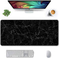 Large Mouse Pad, Full Desk XXL Extended Gaming Mouse Pad 35" X 15", Waterproof Desk Mat with Stitched Edges, Non-Slip Laptop Computer Keyboard Mousepad for Office and Home, Marble Design by Auhoahsil