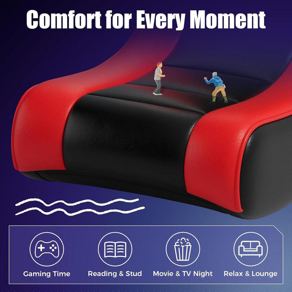 GTPLAYER Floor Rocker Gaming Chair – Adjustable Angle Limiter, Ultra Lightweight Ergonomic Floor Rocking Game Seat for Gaming and Lounging, Ruby Red - Image 6
