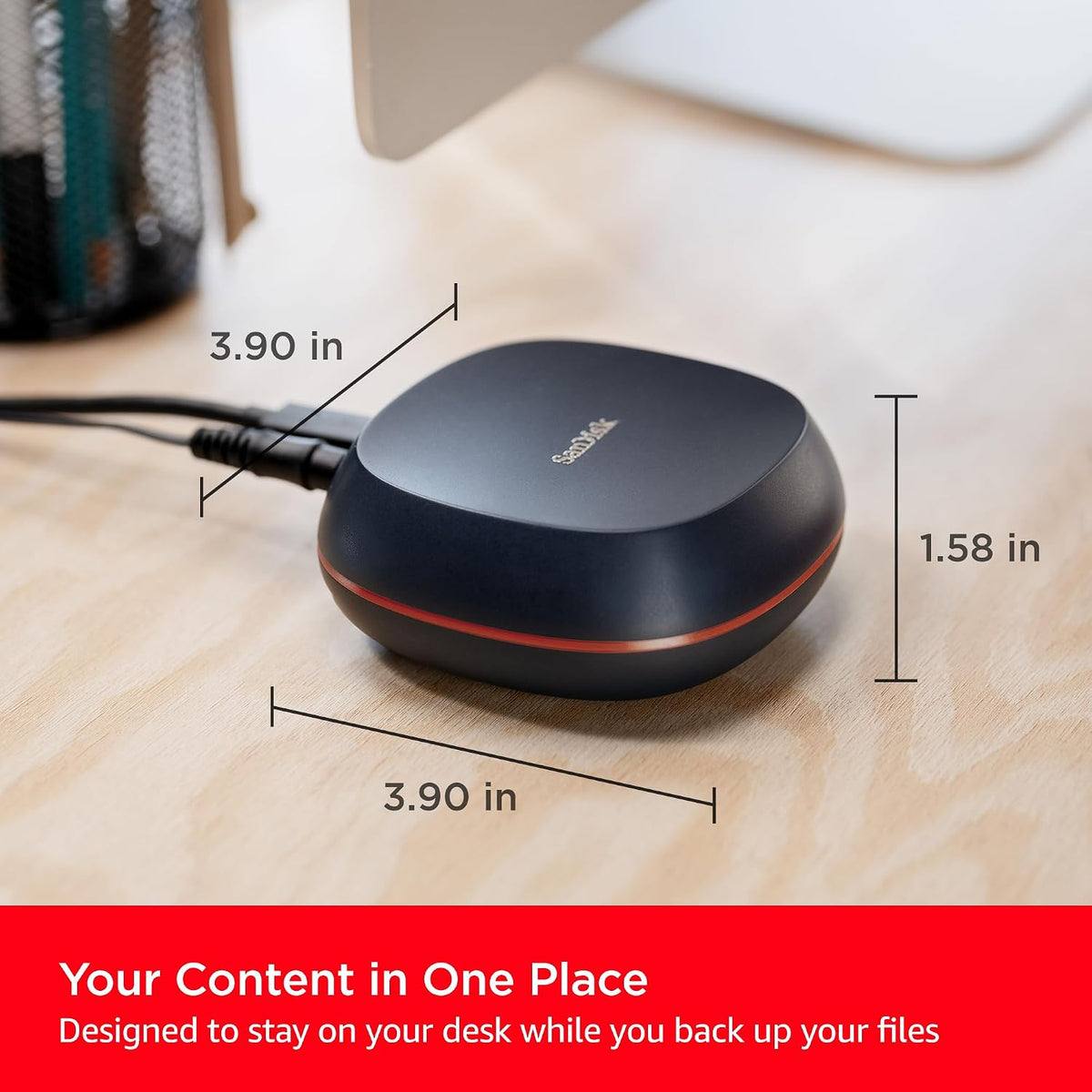 Sandisk 8TB Desk Drive SSD, Up to 1000MB/s Read Speeds, Black - Image 3