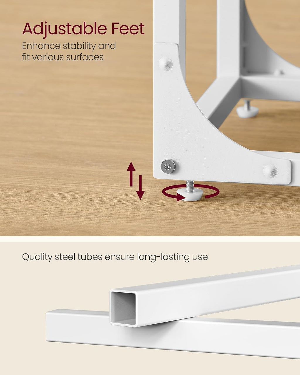 VASAGLE C-Shaped End Table, Small Sofa Side Table with Metal Frame - Image 6