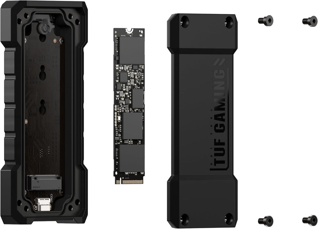 ASUS TUF Gaming A2, USB-C 3.2 Gen 2x2 SSD Enclosure, Dual M.2 NVMe PCIe and SATA, MIL-STD-810H Drop Resistance, IP68 Water and dust Resistance, Aluminum Alloy Chassis, 1 Year Warranty - Image 18