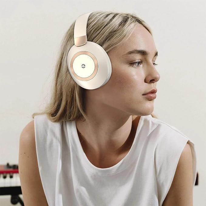 Active Noise Cancelling Headphones, 100H Playtime Headphones Wireless Bluetooth, Bluetooth Headphone with Microphone, Over- Ear Wireless Headphone with Deep Bass for Travel - Image 6
