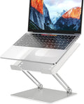 BESIGN LS10 Laptop Stand for Desk, Ergonomic Adjustable Notebook Tablet Stand, Foldable Laptop Riser, Portable Desktop Book Stands, Computer Holder Compatible with 10-14" Laptops, Silver by BESIGN