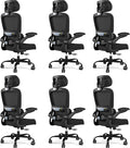 TRALT Office Chair Ergonomic Desk Chair - Gaming Chair with Lumbar Support | 330 LBS Home Office Desk Chairs with Headrest, Reading Chair with Flip-up Armrests, Comfortable Computer Chairs (6, Black) by TRALT