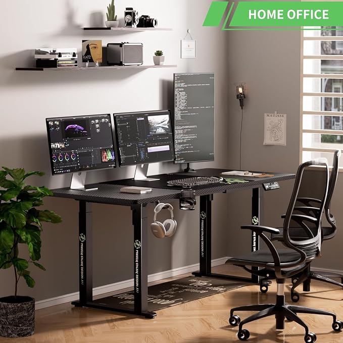 X-Win 71" Electric Standing Desk, 4-Leg Height Adjustable Gaming Desk | 4-leg standing desk design delivers enhanced stability and support, keeping gaming setups and workstations steady. - Image 4
