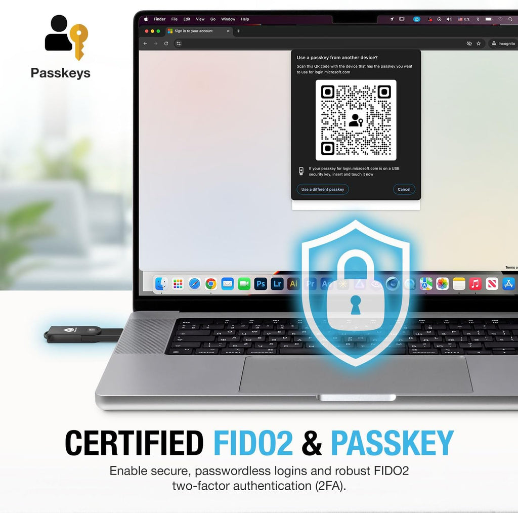Thetis PRO-C for Business - USB C FIDO2 Security Key L1 MFA & Passkey Access for School ERP, Employee Online Account, Compatible with Coinbase Google Workspace Apple ID Window Salesfore - 2 Pack - Image 2