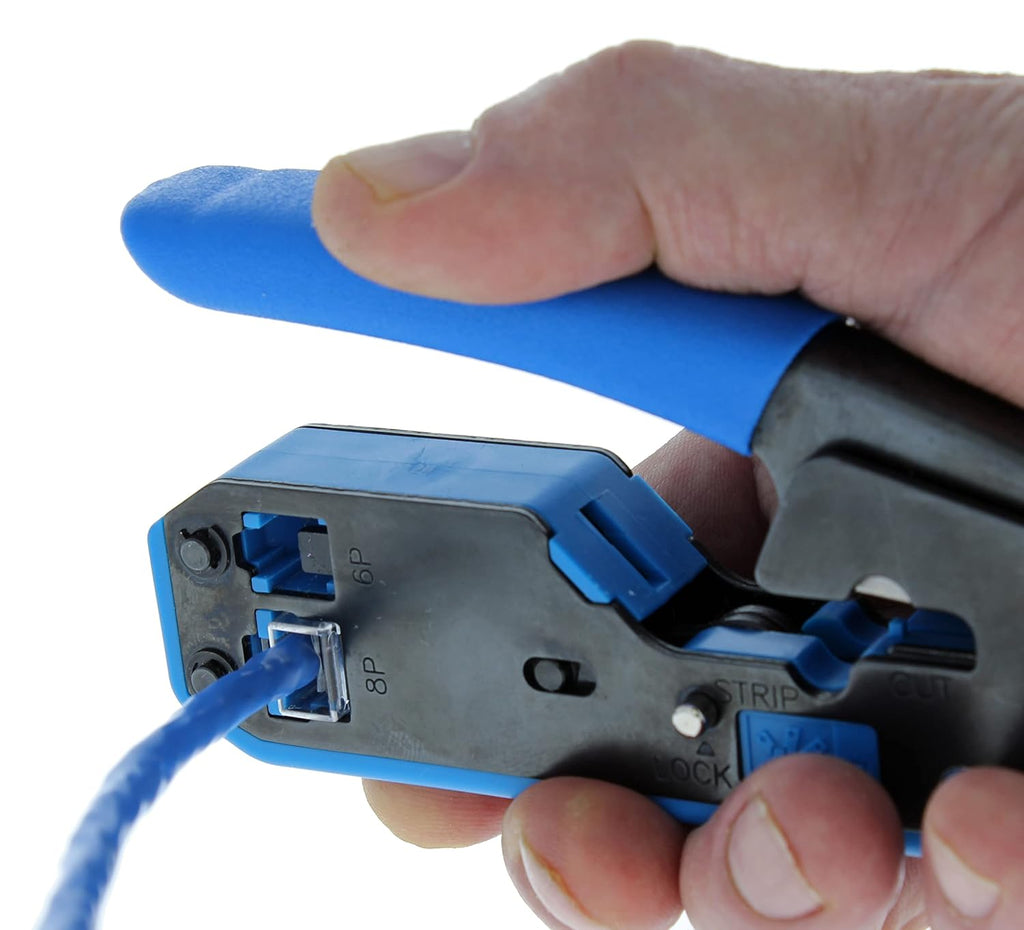 IDEAL Electrical 33-396 Data/Voice Modular Plug Crimp Tool Kit, Crimping Tool for CAT3/5e/6 Cables, RJ-45 (8P8C) & RJ-11 (6P6C, 6P4C, 6P2C) w/ 20 Plugs - Image 6