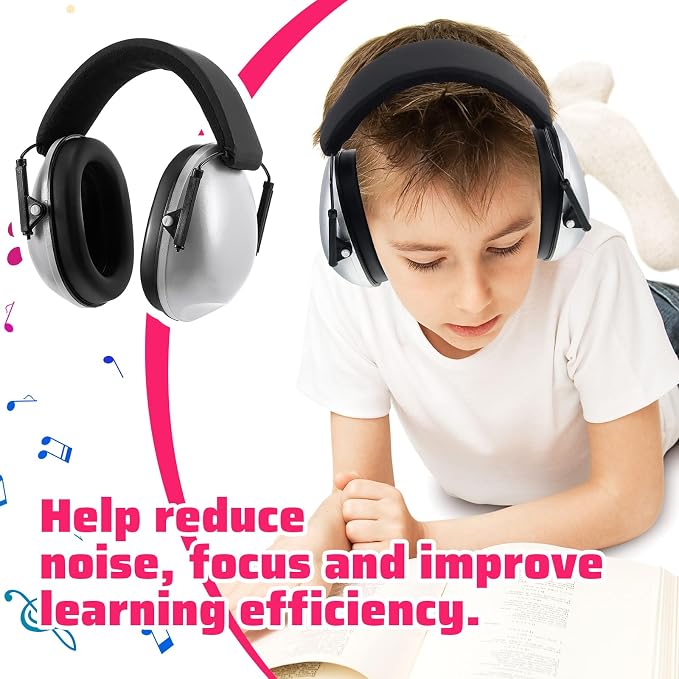 60 Pcs Kids Ear Protection Noise Cancelling Headphones Noise Reduction Ear Muffs 27dB Hearing Protection (12 Colors) - Image 5