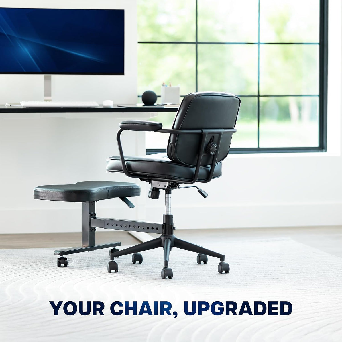 VIVO Retrofit Height Adjustable Footrest for Office Chair, Holds 242 lbs - Image 2