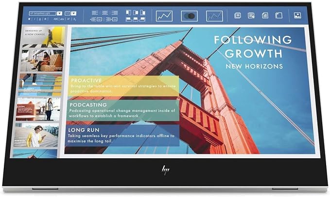HP E14 G4 14" Class Full HD LCD Portable Monitor - 16:9 - Silver - 14" Viewable - in-Plane Switching (IPS) Technology - 1920 x 1080-400 Nit - 5 msGTG (OD) - 60 Hz Refresh Rate - USB Hub - Image 5